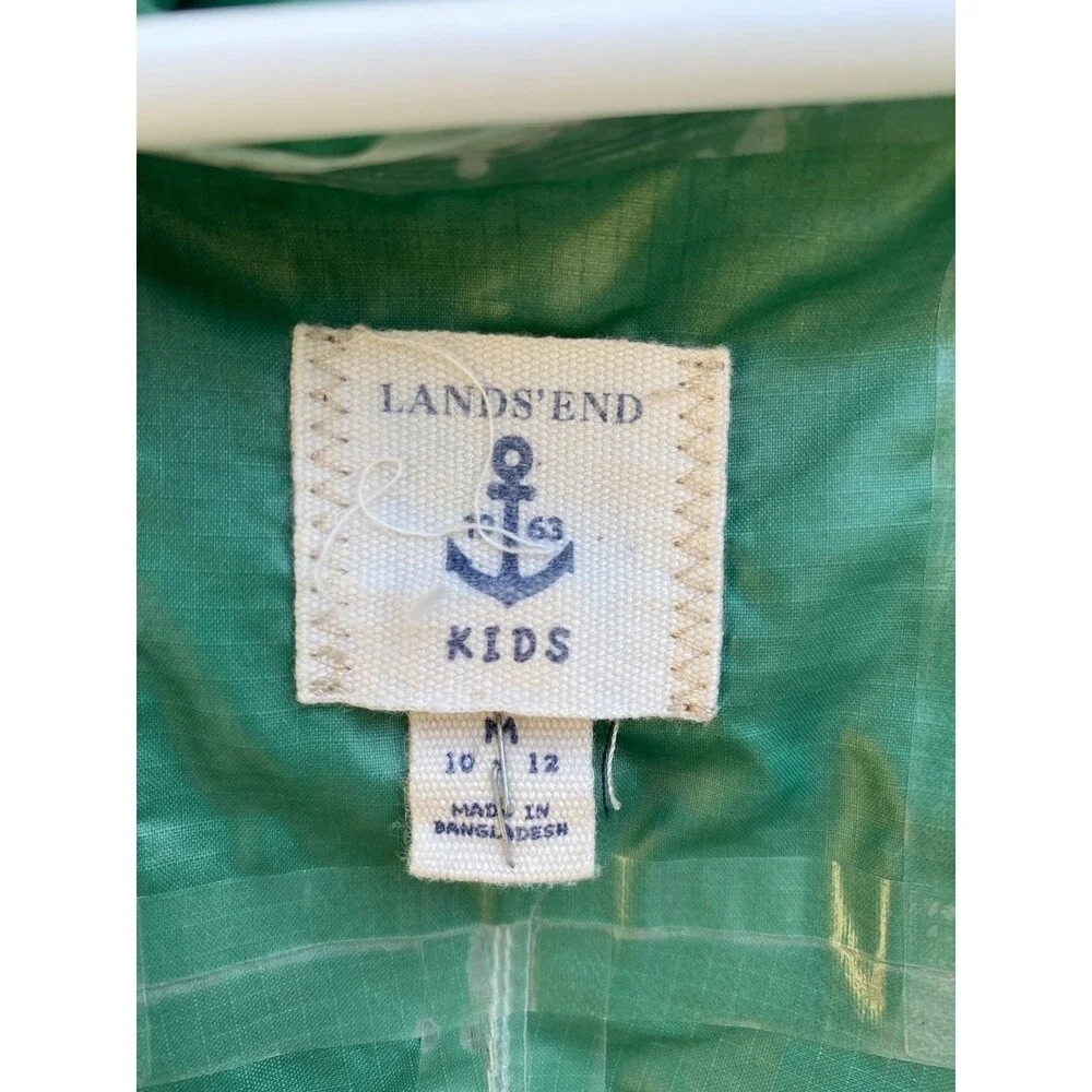 Lands End Windbreaker rain jacket boys SZ10/12